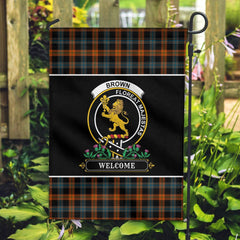 Clan Brown Ancient Tartan Crest Garden Flag - Welcome PQ70 Clan Brown / Broun Tartan Today