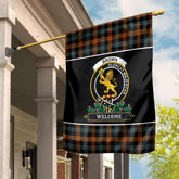 Clan Brown Ancient Tartan Crest Garden Flag - Welcome PQ70 Clan Brown / Broun Tartan Today