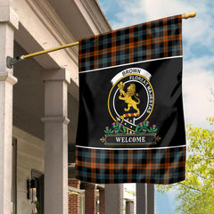 Clan Brown Ancient Tartan Crest Garden Flag - Welcome PQ70 Clan Brown / Broun Tartan Today