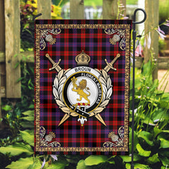 Clan Brown Modern Tartan Crest Garden Flag - Celtic Thistle WG30 Clan Brown / Broun Tartan Today