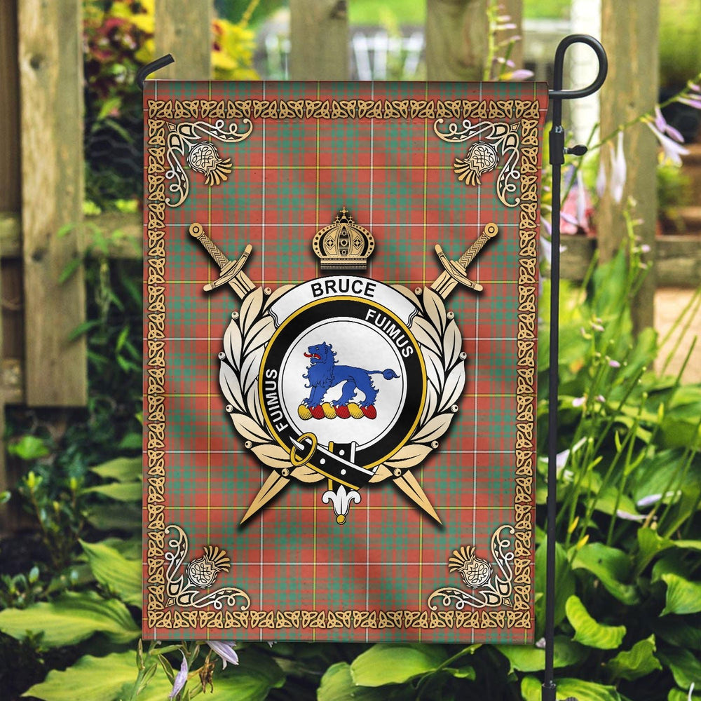 Clan Bruce Ancient Tartan Crest Garden Flag - Celtic Thistle ZI64 Clan Bruce Tartan Today