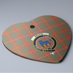 Clan Bruce Ancient Tartan Crest Heart Ceramic Ornament RQ85 Bruce Ancient Tartan Tartan Christmas