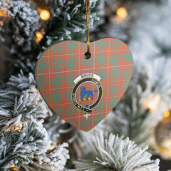 Clan Bruce Ancient Tartan Crest Heart Ceramic Ornament RQ85 Bruce Ancient Tartan Tartan Christmas
