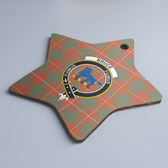 Clan Bruce Ancient Tartan Crest Star Ceramic Ornament NE25 Bruce Ancient Tartan Tartan Christmas