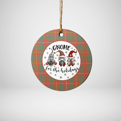 Clan Bruce Ancient Tartan Gnome Round Ceramic Ornament LH13 Bruce Ancient Tartan Tartan Christmas