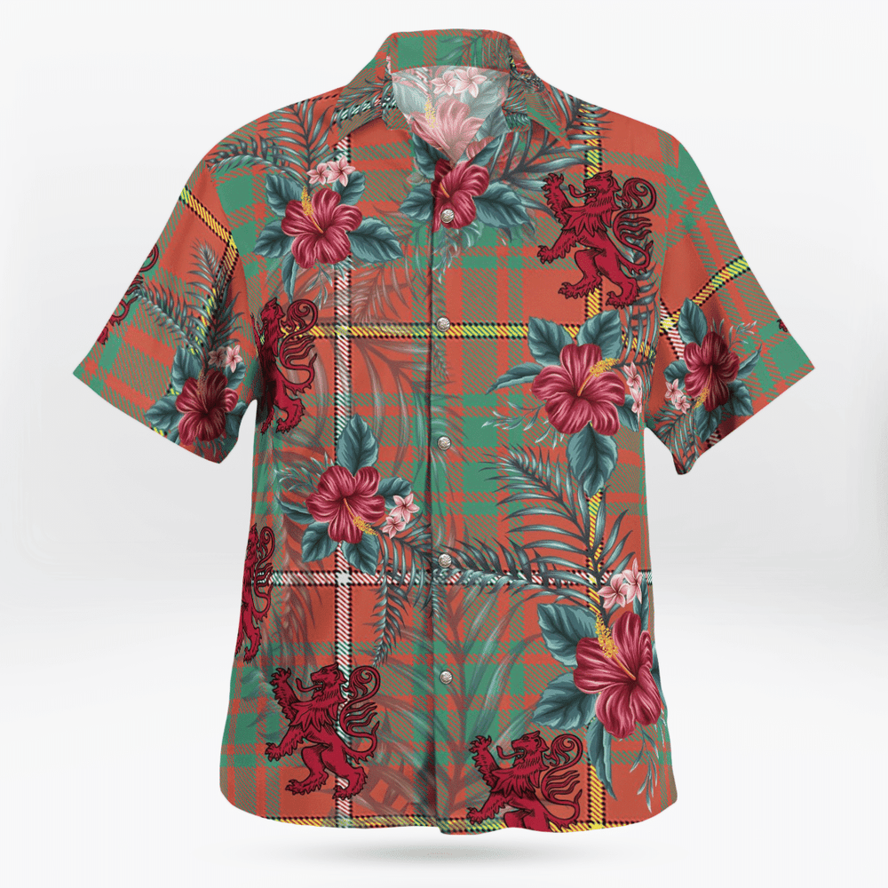 Clan Bruce Ancient Tartan Scottish Lion Hawaiian Shirt OE15 Bruce Ancient Tartan Tartan Hawaii Shirt