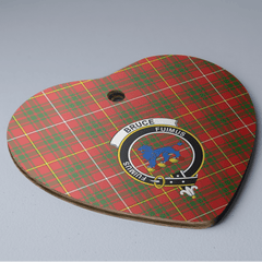 Clan Bruce Modern Tartan Crest Heart Ceramic Ornament RS24 Bruce Modern Tartan Tartan Christmas