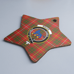 Clan Bruce Modern Tartan Crest Star Ceramic Ornament WI56 Bruce Modern Tartan Tartan Christmas