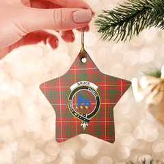 Clan Bruce Modern Tartan Crest Star Ceramic Ornament WI56 Bruce Modern Tartan Tartan Christmas