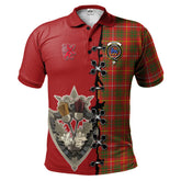 Clan Bruce Modern Tartan Polo Shirt - Lion Rampant And Celtic Thistle Style ZI74 Bruce Modern Tartan Tartan Polo