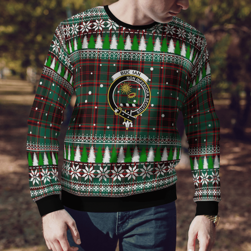 Clan Buchan Ancient Crest Tartan Christmas Ugly Sweater JT15 Buchan Ancient Crest Tartan Tartan Ugly Sweater