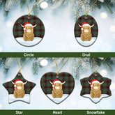 Clan Buchan Ancient Tartan Christmas Ceramic Ornament Highland Cows Style PN46 Buchan Ancient Tartan Tartan Ornament