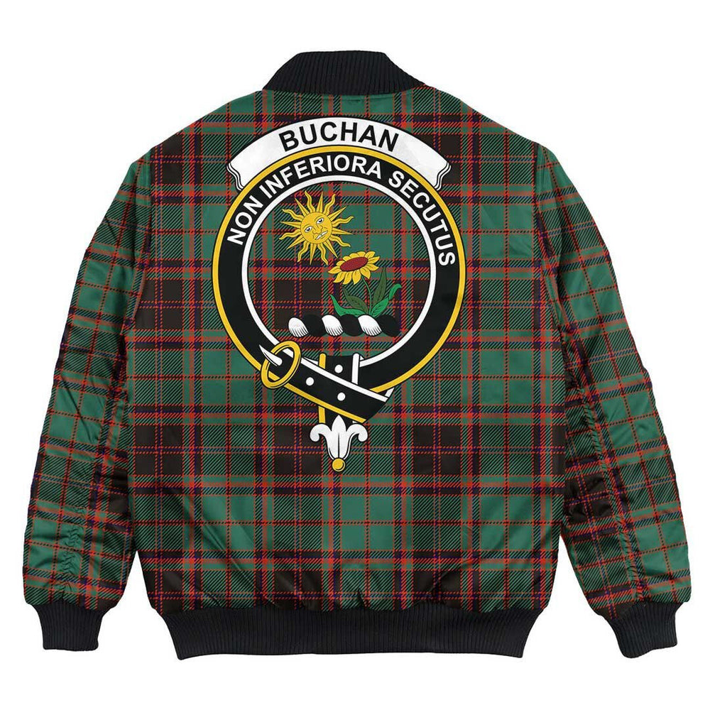 Clan Buchan Ancient Tartan Crest Bomber Jacket KC95 Buchan Ancient Tartan Tartan Bomber Jacket