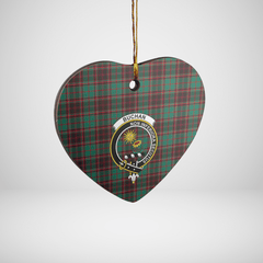 Clan Buchan Ancient Tartan Crest Heart Ceramic Ornament VD23 Buchan Ancient Tartan Tartan Christmas