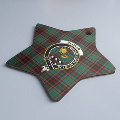 Clan Buchan Ancient Tartan Crest Star Ceramic Ornament PA85 Buchan Ancient Tartan Tartan Christmas