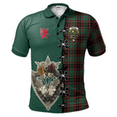 Clan Buchan Ancient Tartan Polo Shirt - Lion Rampant And Celtic Thistle Style FN71 Buchan Ancient Tartan Tartan Polo