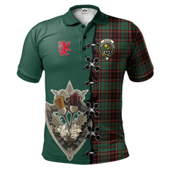 Clan Buchan Ancient Tartan Polo Shirt - Lion Rampant And Celtic Thistle Style FN71 Buchan Ancient Tartan Tartan Polo