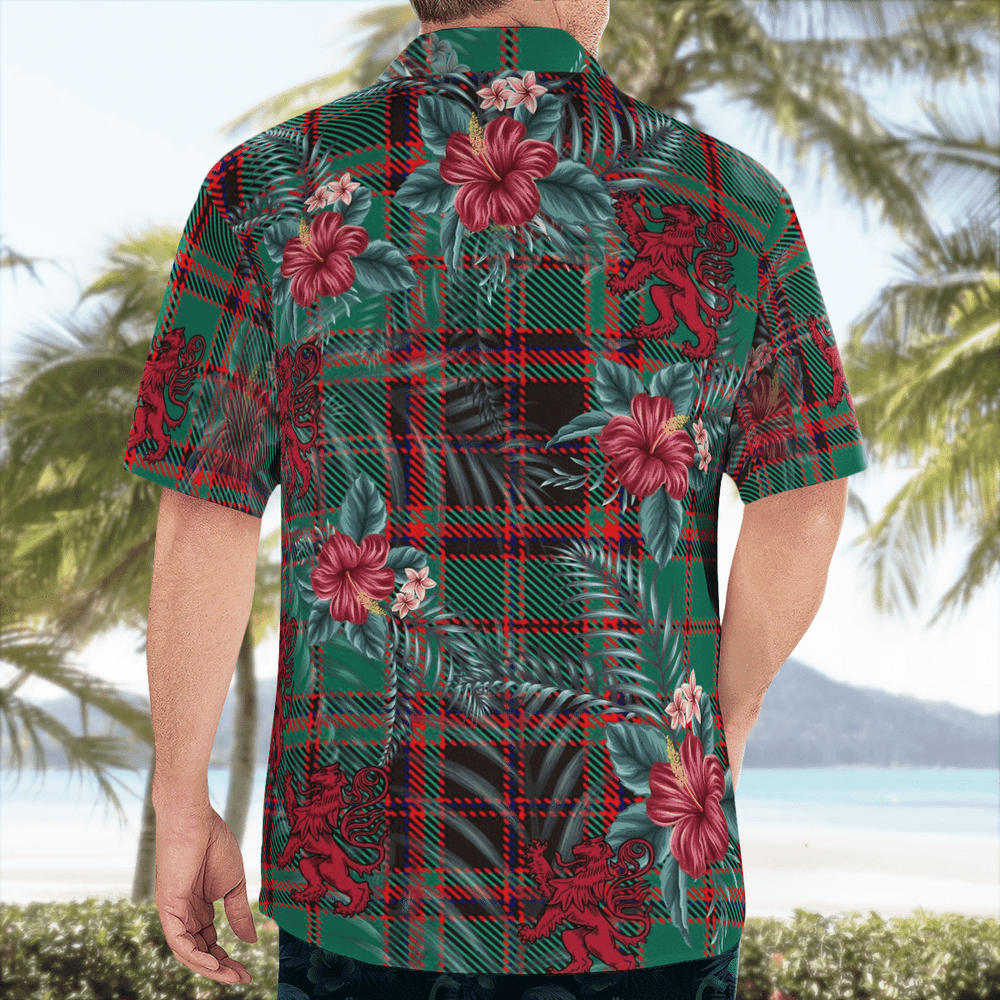 Clan Buchan Ancient Tartan Scottish Lion Hawaiian Shirt LZ33 Buchan Ancient Tartan Tartan Hawaii Shirt