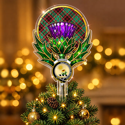 Clan Buchan Ancient Tartan Thistle Christmas Tree Topper
