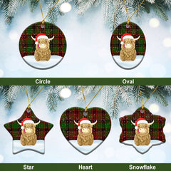 Clan Buchan Modern Tartan Christmas Ceramic Ornament Highland Cows Style XP94 Buchan Modern Tartan Tartan Ornament