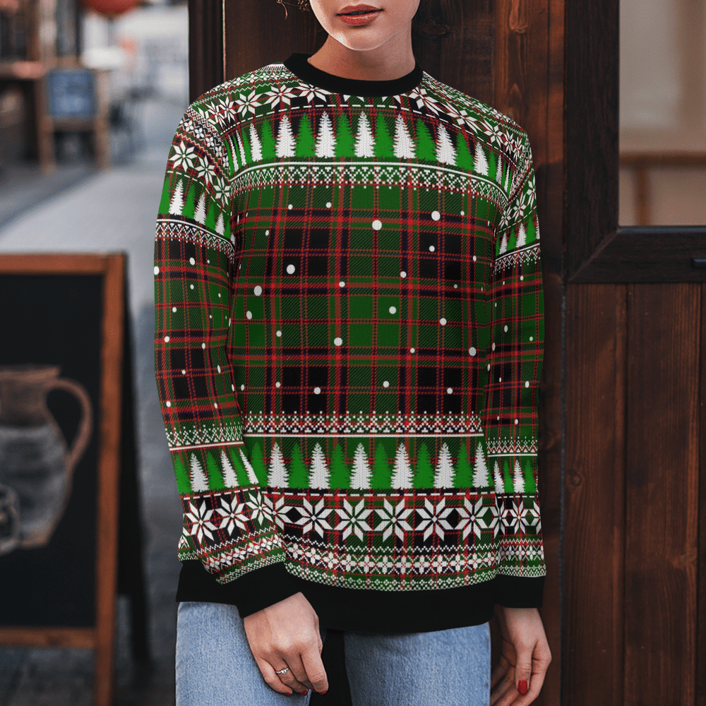 Clan Buchan Modern Tartan Christmas Ugly Sweater WP96 Buchan Modern Tartan Tartan Ugly Sweater
