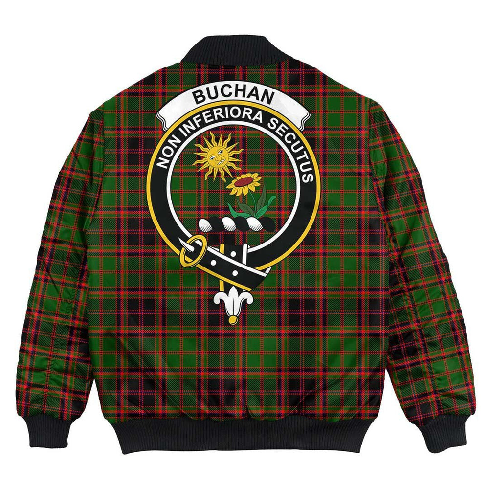 Clan Buchan Modern Tartan Crest Bomber Jacket DC46 Buchan Modern Tartan Tartan Bomber Jacket