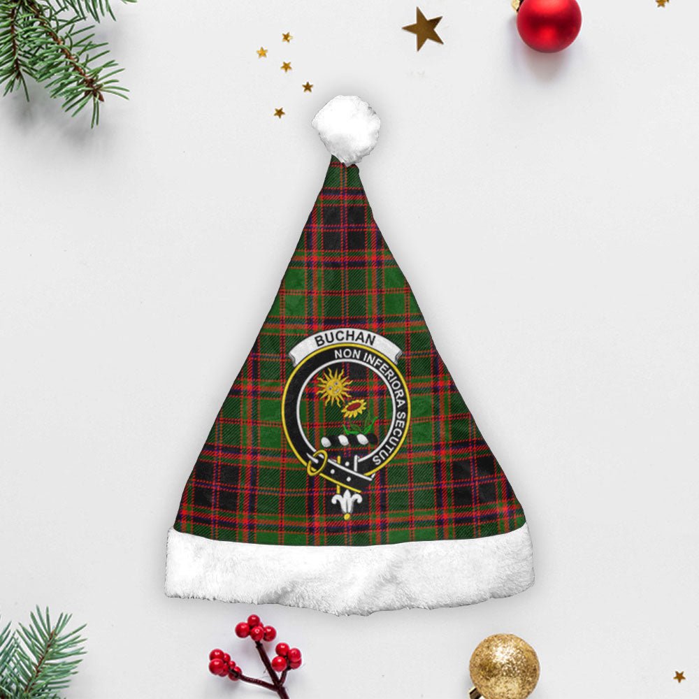 Clan Buchan Modern Tartan Crest Christmas Santa Hat BU93 Buchan Modern Tartan Tartan Santa Hat
