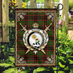 Clan Buchan Modern Tartan Crest Garden Flag - Celtic Thistle UT88 Clan Buchan Tartan Today