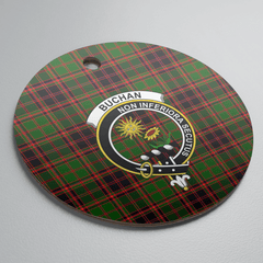 Clan Buchan Modern Tartan Crest Round Ceramic Ornament AT95 Buchan Modern Tartan Tartan Christmas