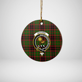 Clan Buchan Modern Tartan Crest Round Ceramic Ornament AT95 Buchan Modern Tartan Tartan Christmas