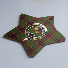 Clan Buchan Modern Tartan Crest Star Ceramic Ornament YB59 Buchan Modern Tartan Tartan Christmas