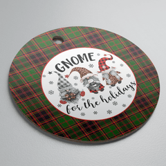 Clan Buchan Modern Tartan Gnome Round Ceramic Ornament KW10 Buchan Modern Tartan Tartan Christmas