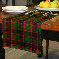 Clan Buchan Tartan Crest Table Runner Cotton SL74 Buchan Tartan Tartan Table Runner