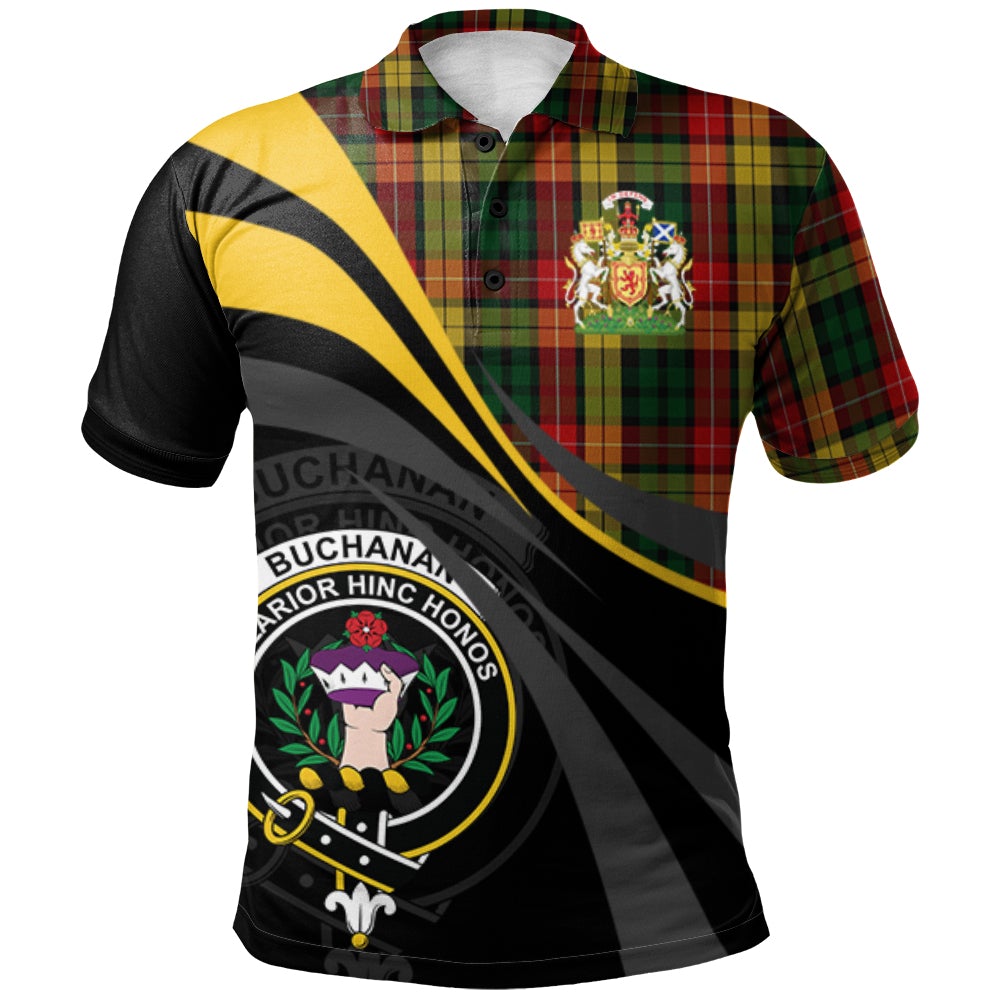 Clan Buchanan 01 Tartan Polo Shirt - Royal Coat Of Arms Style BU20 Buchanan 01 Tartan Tartan Polo