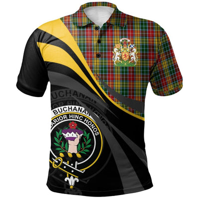 Clan Buchanan 02 Tartan Polo Shirt - Royal Coat Of Arms Style