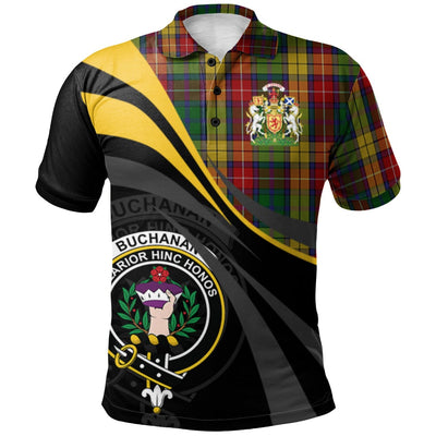 Clan Buchanan 03 Tartan Polo Shirt - Royal Coat Of Arms Style