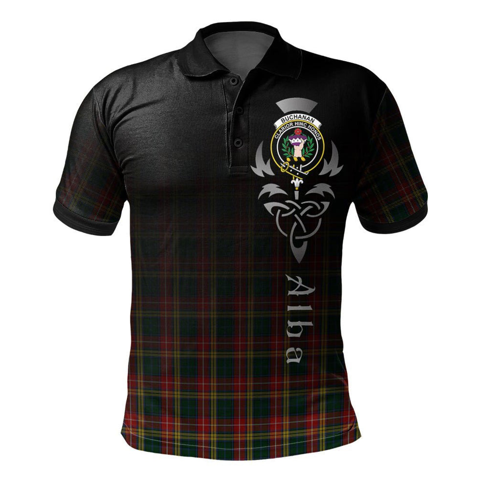 Clan Buchanan 04 Tartan Polo Shirt - Alba Celtic Style CC77 Buchanan 04 Tartan Tartan Polo