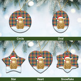Clan Buchanan Ancient Tartan Christmas Ceramic Ornament Highland Cows Style IE97 Buchanan Ancient Tartan Tartan Ornament