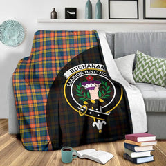 Clan Buchanan Ancient Tartan Crest Blanket Wave Style AL31 Clan Buchanan Tartan Today