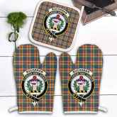 Clan Buchanan Ancient Tartan Crest Oven Mitt And Pot Holder (2 Oven Mitts + 1 Pot Holder) DA60 Clan Buchanan Tartan Today