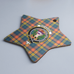 Clan Buchanan Ancient Tartan Crest Star Ceramic Ornament MY38 Buchanan Ancient Tartan Tartan Christmas