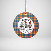 Clan Buchanan Ancient Tartan Gnome Round Ceramic Ornament OI85 Buchanan Ancient Tartan Tartan Christmas