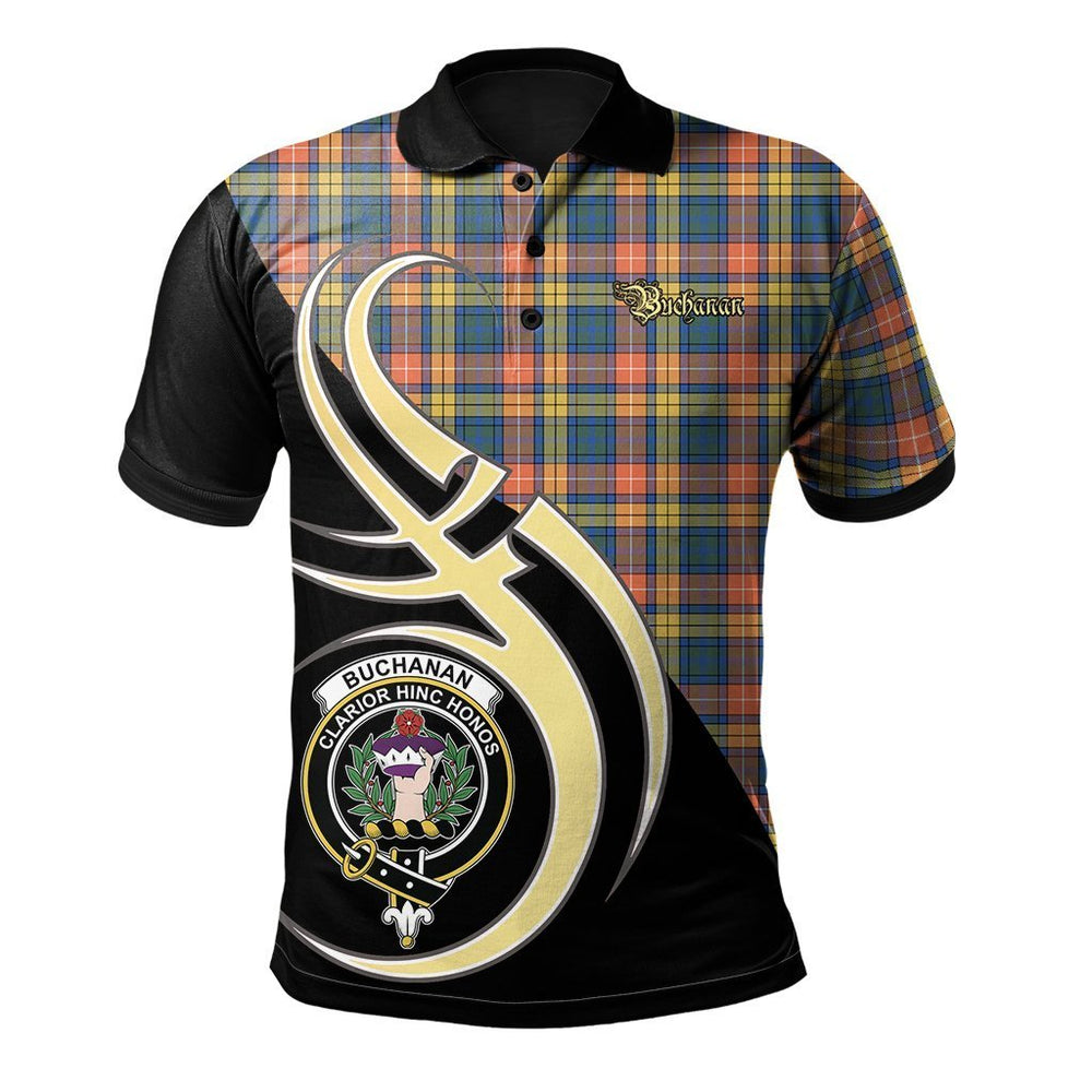 Clan Buchanan Ancient Tartan Polo Shirt - Believe In Me Style QP37 Buchanan Ancient Tartan Tartan Polo