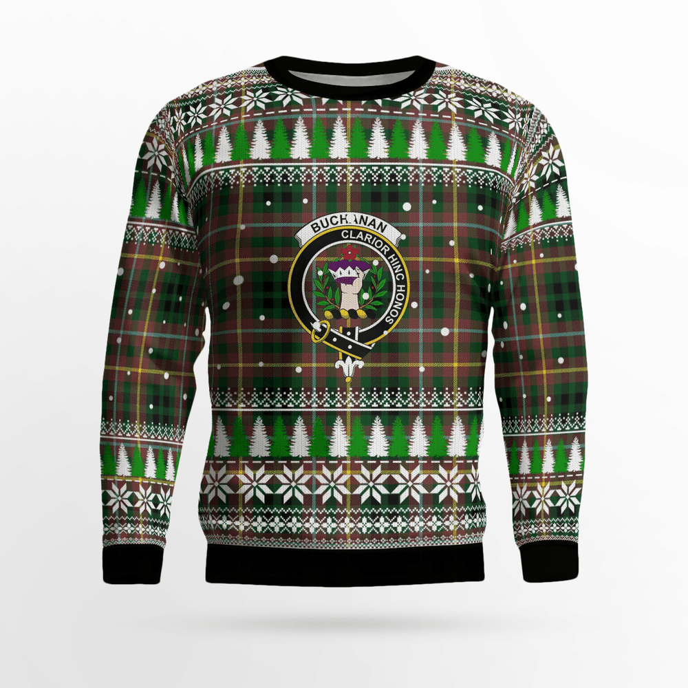 Clan Buchanan Hunting Crest Tartan Christmas Ugly Sweater RX58 Buchanan Hunting Crest Tartan Tartan Ugly Sweater