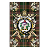 Clan Buchanan Hunting Tartan Crest Black Garden Flag - Gold Thistle GO26 Clan Buchanan Tartan Today