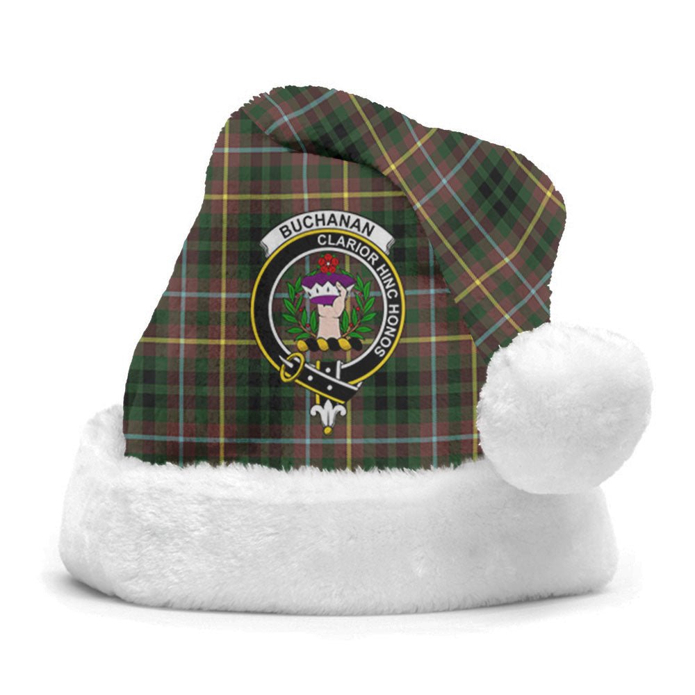 Clan Buchanan Hunting Tartan Crest Christmas Santa Hat WX12 Buchanan Hunting Tartan Tartan Santa Hat