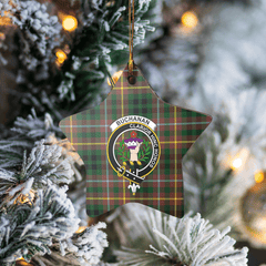 Clan Buchanan Hunting Tartan Crest Star Ceramic Ornament YO80 Buchanan Hunting Tartan Tartan Christmas