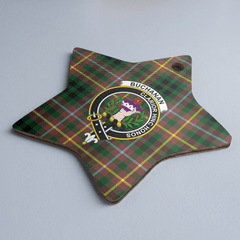 Clan Buchanan Hunting Tartan Crest Star Ceramic Ornament YO80 Buchanan Hunting Tartan Tartan Christmas