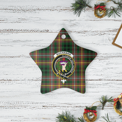 Clan Buchanan Hunting Tartan Crest Star Ceramic Ornament YO80 Buchanan Hunting Tartan Tartan Christmas