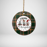 Clan Buchanan Hunting Tartan Gnome Round Ceramic Ornament UW40 Buchanan Hunting Tartan Tartan Christmas
